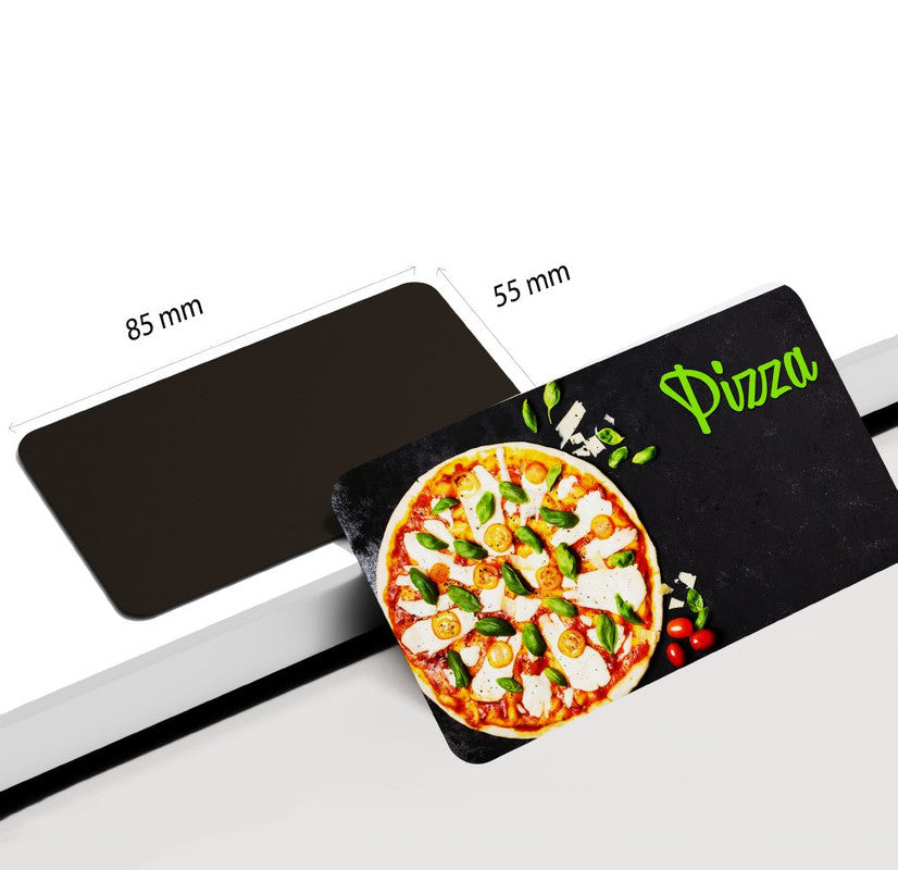 dhcrafts Rectangular Rubber Fridge Magnet Multicolor Food Pizza D1 Rectangular Design Pack of 1 (8.6cm x 5.4cm)